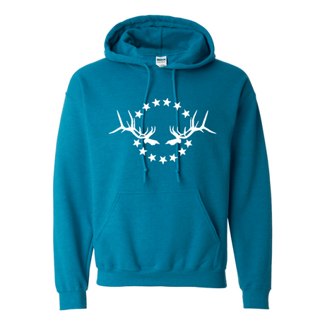 Hooded Sweatshirt: White Logo - Liberty Game Calls 