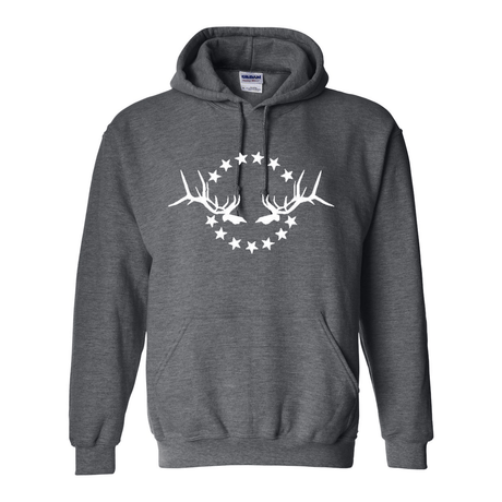 Hooded Sweatshirt: White Logo - Liberty Game Calls 