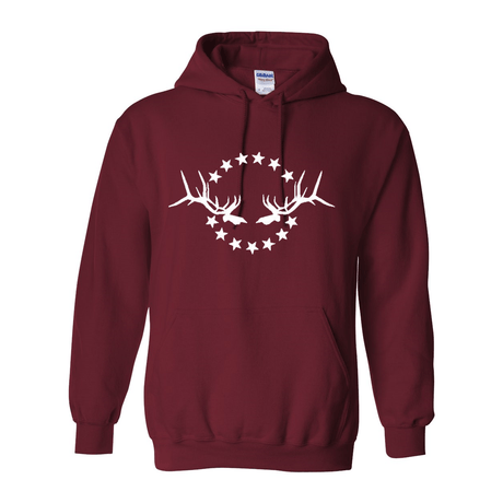 Hooded Sweatshirt: White Logo - Liberty Game Calls 