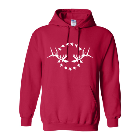 Hooded Sweatshirt: White Logo - Liberty Game Calls 