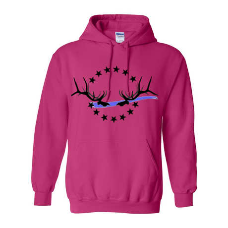 Hoodie Thin Blue Line Simple Black Logo - Liberty Game Calls 